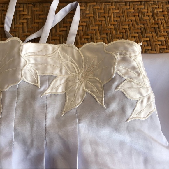 Vintage Natori appliqué Slip Nightgown Silky Long - Sm - Picture 7 of 11